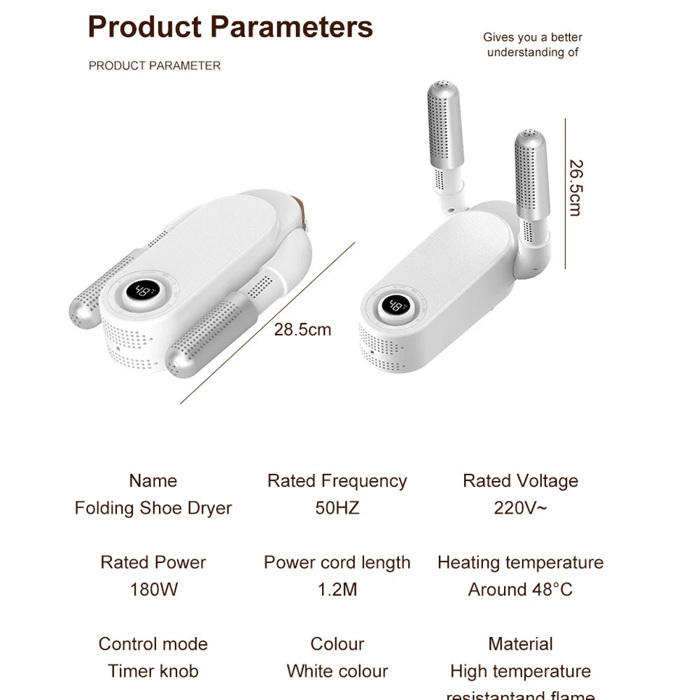 UV Shoes Dryer Foldable Shoes Dryer Household Constant Temperature Boot Dryer Sterilization and Deodorization Machine