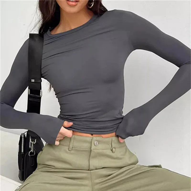 Female Pullovers Streetwear Crop Tops