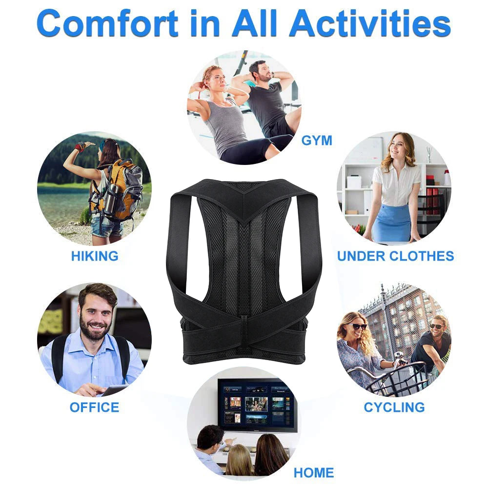 Back Posture Corrector Adult Back Support Shoulder Lumbar Brace Health Care Support Corset Back Belt