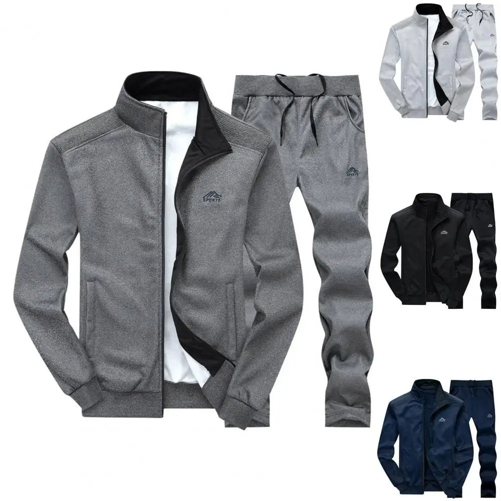 Mens Sportswear Running Sports Suit Jacket+Pant