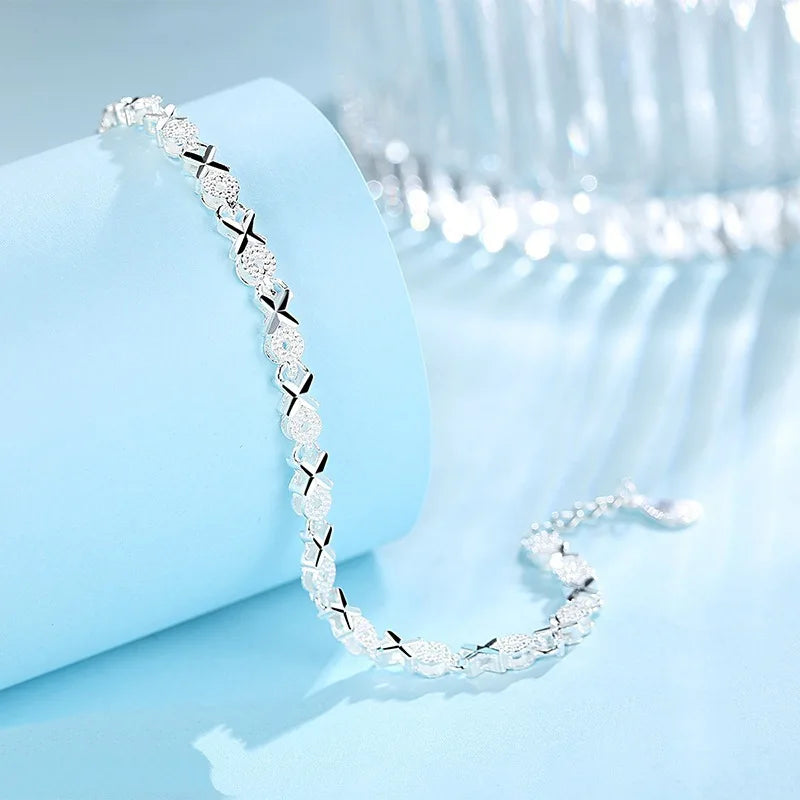 High Quality 925 Sterling Silver Fashion Multiple Styles Bracelet Chain For Women Fashion Wedding Party Beautiful Jewelry Gift