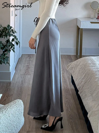 Long Satin Skirts For Women