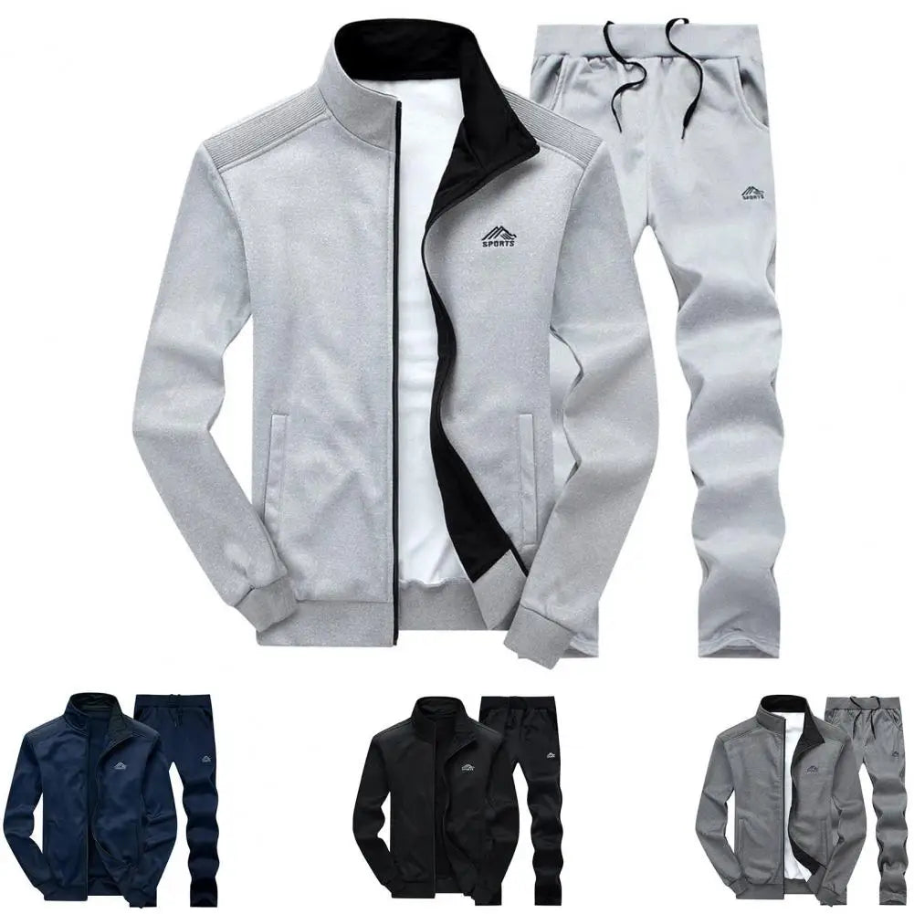 Mens Sportswear Running Sports Suit Jacket+Pant