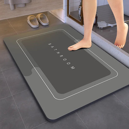 Super Absorbent Non-slip Bathroom Mat Toilet Anti-skid Bathtub Foot Mat Kitchen Living Room Floor Mat Home Decor