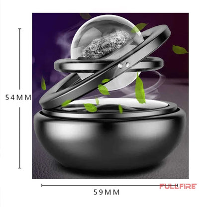 Car Solar Aromatherapy Ornaments Car Double-ring Suspended Crystal Ball Aromatherapy Perfume Ornaments Creative Ornaments