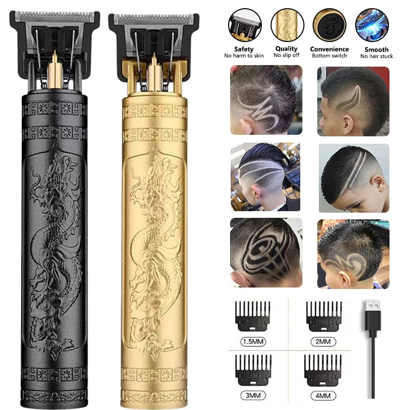 2024 New Vintage T9 Hair Cutting Machine Men's Electric Shaver