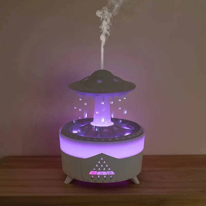 UFO Raindrop Humidifier Water Drop Air Humidifier USB Aromatherapy Essential Oils Aroma Air Diffuser Household Mist Maker Home D