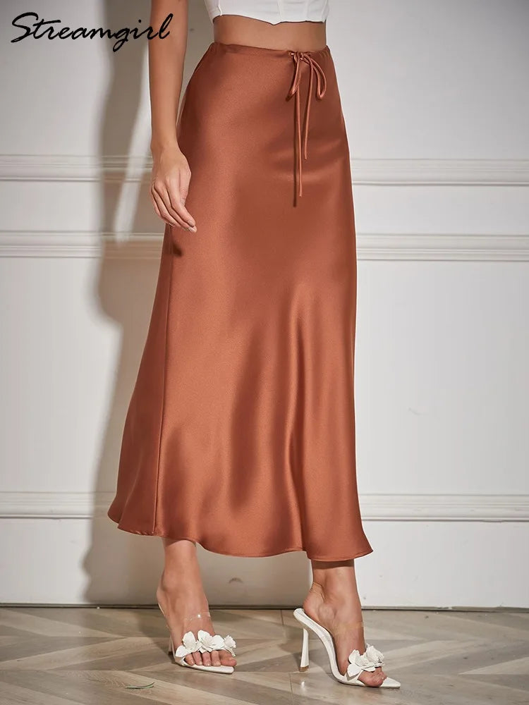 Long Satin Skirts For Women